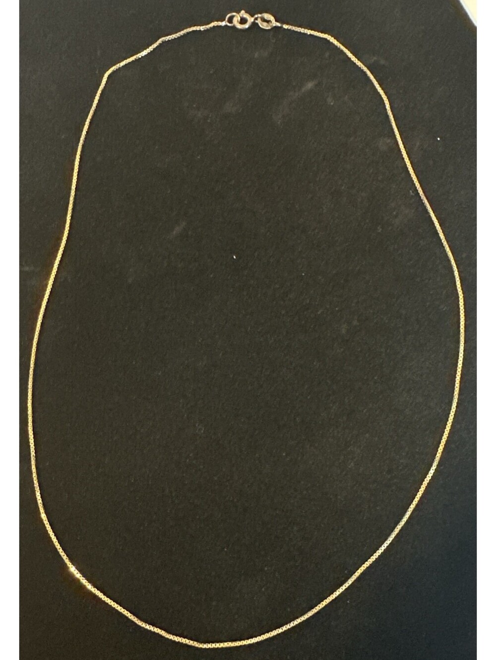 925 Sterling Silver Gold Plated Italy Cable Chain Necklace 18” EUC Estate Find